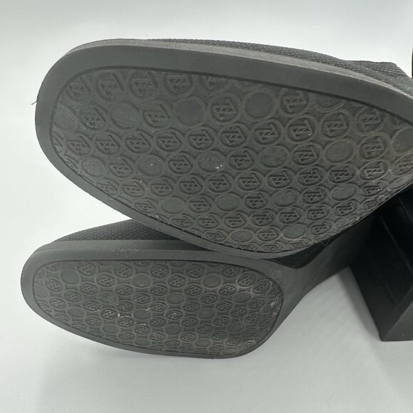 Adrienne Vittadini Brittiny Women’s US 8.5 Black Knit Shoes‎ Chunky Heel Mature - Picture 8 of 11